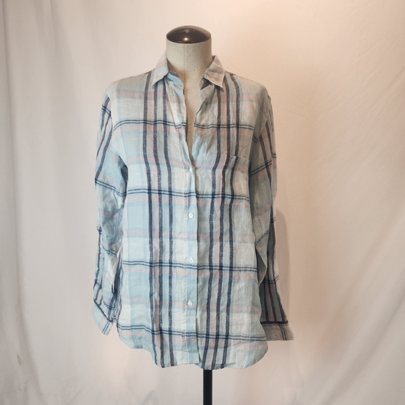 Grayson The Hero Tops - Anthropologie Grayson LINEN button-down w/free Downton Abbey e…
